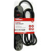 Hyper Tough - 6 Outlet Surge Protector, 900 Joules, 6 Foot Cable, Black - - Mounts For Less
