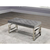 IFDC - Bench with Padded Seat and Chrome Leg, 39''x19''x19 '', Gray Velor - - Mounts For Less