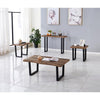 IFDC - Coffee Table with Metal Legs, 44" x 24" x 18", Brown Wood Pattern - - Mounts For Less