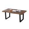 IFDC - Coffee Table with Metal Legs, 44" x 24" x 18", Brown Wood Pattern - - Mounts For Less