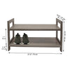 ITY International - 2 Tier MDF Shoes Rack, 27.5"x10.62"x15.75", Taupe Gray - - Mounts For Less