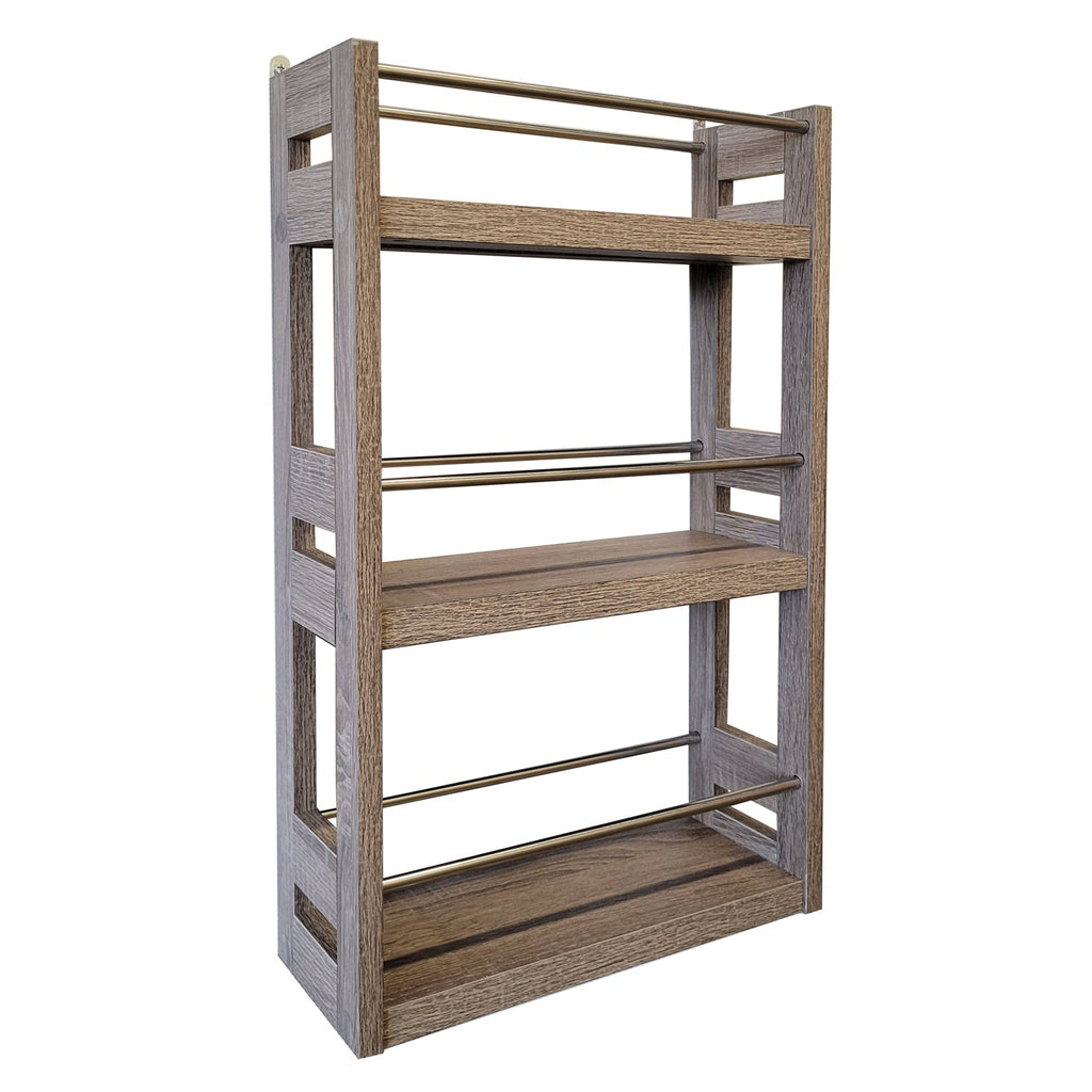 ITY International - 2 Tier MDF Wall Shelf, 23.6" x 13.75" x 5.2", Taupe Gray - - Mounts For Less