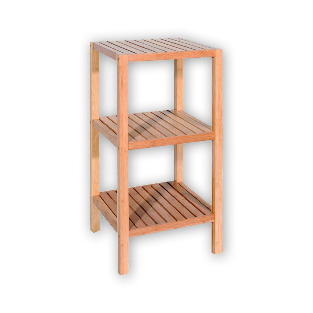 ITY International - 3 Tier Bamboo Shelf, 14.5" x 13" x 31", Beige - - Mounts For Less