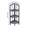 ITY International - 3 Tier Corner Shelf, 10.5"x10.5"x33.5", Gray - - Mounts For Less