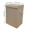 ITY International - Collapsible Fabric Laundry Hamper, 15.75" x 11.85" x 23.65", Beige - - Mounts For Less