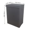 ITY International - Collapsible Fabric Laundry Hamper, 15.75" x 11.85" x 23.65", Black - - Mounts For Less