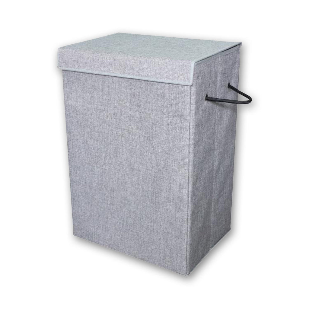 ITY International - Collapsible Fabric Laundry Hamper, 15.75"x11.85"x23.65", Gray - - Mounts For Less
