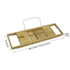 ITY International - Expandable Bath Tray, 9" x 43.3" x 1.96", Made of Bamboo - - Mounts For Less