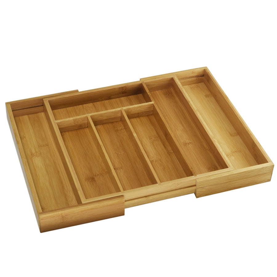 ITY International - Expandable Utensil Organizer for Drawer, Made of Bamboo - - Mounts For Less
