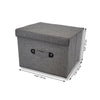 ITY International - Foldable Storage Box, 14.6"x11.8"x10.6", Grey - - Mounts For Less