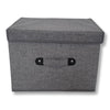 ITY International - Foldable Storage Box, 14.6"x11.8"x10.6", Grey - - Mounts For Less