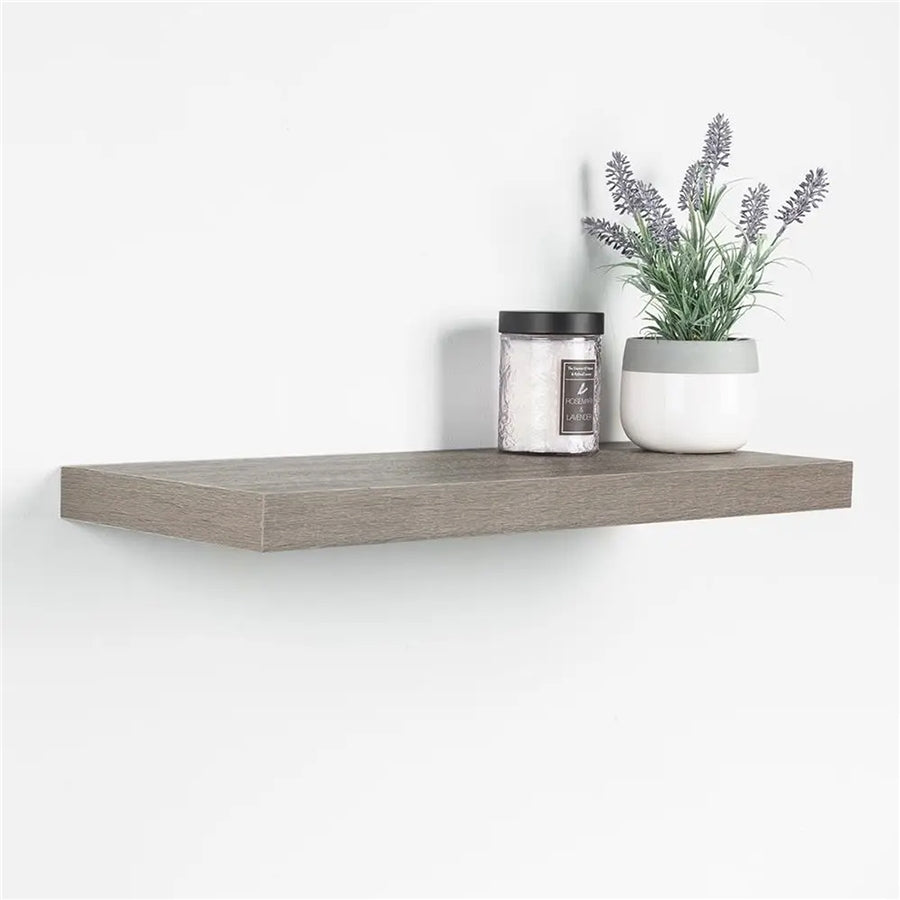 ITY International - Individual Wooden Floating Shelf, 31.5" x 9.25" x 1.5", Taupe Gray - - Mounts For Less