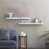 ITY International - Individual Wooden Floating Shelf, 31.5" x 9.25" x 1.5", White Marble - - Mounts For Less