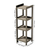 ITY International - MDF Shelving Unit with 4 Shelves, 13.4"x13"x43.3", Taupe Grey - - Mounts For Less