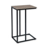 ITY International - MDF Side Table with Metal Base, 15.75"x11.8"x26", Taupe Gray - - Mounts For Less