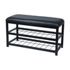 ITY International - Metal Bench with Shoe Storage, Made of Metal, 31.5"x17.7"x11.8", Black - - Mounts For Less