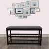 ITY International - Metal Bench with Shoe Storage, Made of Metal, 31.5"x17.7"x11.8", Black - - Mounts For Less