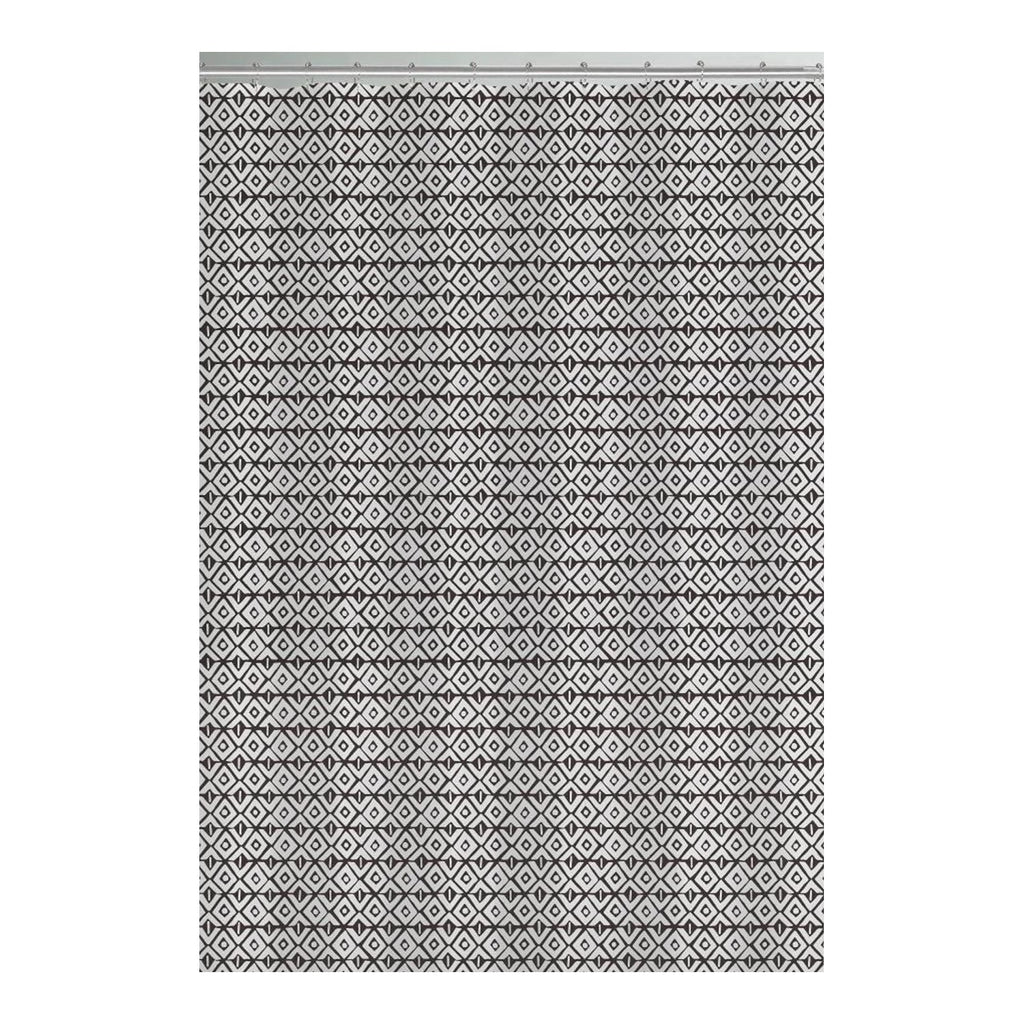 ITY International - Peva Shower Curtain, 71" x 71", Black and White - - Mounts For Less