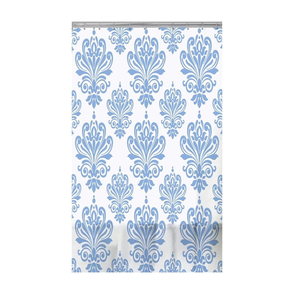 ITY International - Peva Shower Curtain, 71" x 71", Blue and White - - Mounts For Less