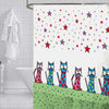 ITY International - Peva Shower Curtain, 71" x 71", Cats Pattern - - Mounts For Less