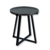 ITY International - Round MDF Side Table, 17.7" x 22", Black - - Mounts For Less