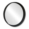 ITY International - Round Wall Mirror, 23.6" Diameter, Black Frame - - Mounts For Less