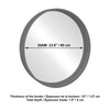 ITY International - Round Wall Mirror, 23.6" Diameter, Gray Frame - - Mounts For Less