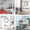 ITY International - Round Wall Mirror, 23.6" Diameter, Gray Frame - - Mounts For Less