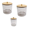 ITY International - Set of 2 Large and 1 Small Storage Jar with Bamboo Lid - - Mounts For Less