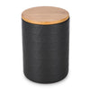 ITY International - Set of 3 Airtight Ceramic Storage Jars with Bamboo Lid, Size Large, Black - - Mounts For Less