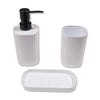 ITY International - Set of 3 Pieces of Bathroom Accessories, Made of Plastic, White - - Mounts For Less