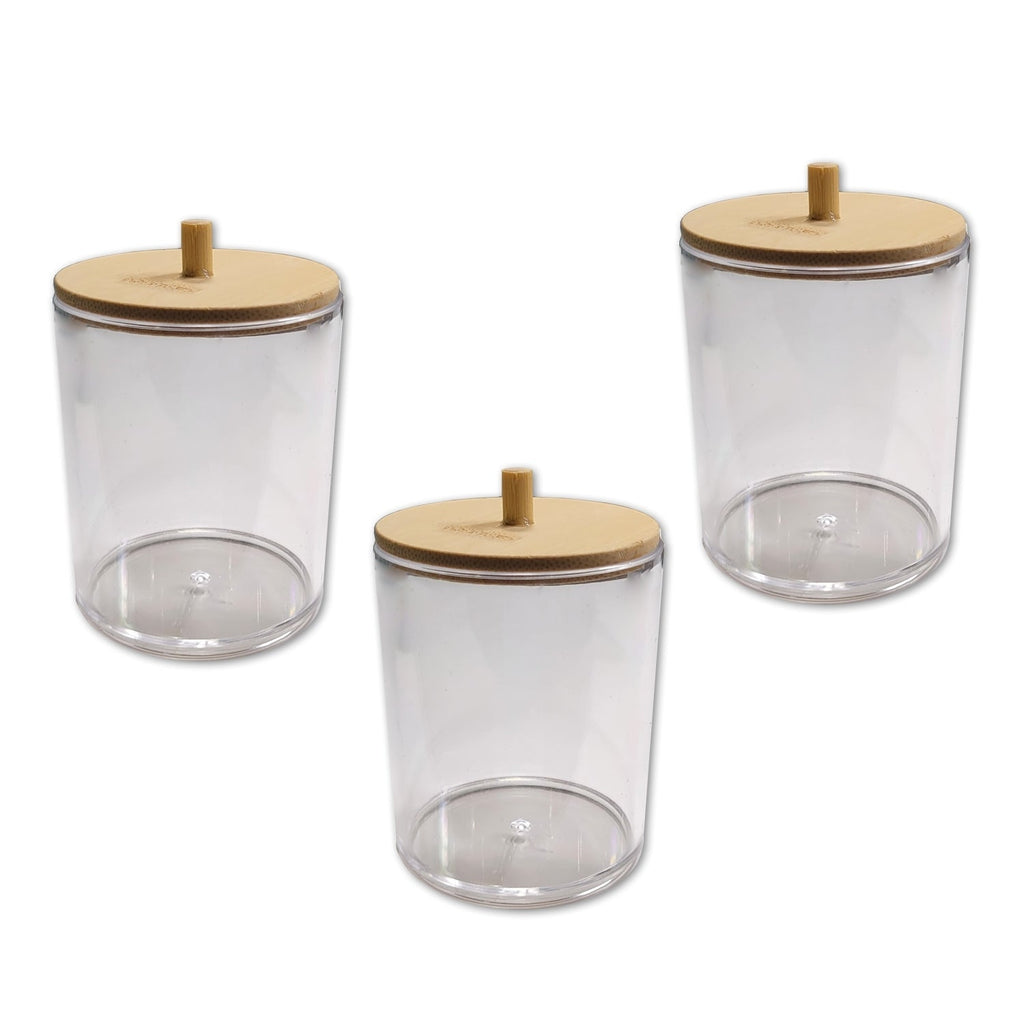 ITY International - Set of 3 Small Storage Jar with Bamboo Lid - - Mounts For Less