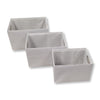 ITY International - Set of 3 Storage Baskets with Handles, White - - Mounts For Less