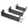 ITY International - Set of 3 Wooden Wall Shelves, Black - - Mounts For Less