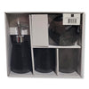 ITY International - Set of 4 Pieces of Bathroom Accessories, Made of Ceramic, Black - - Mounts For Less