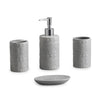 ITY International - Set of 4 Pieces of Ceramic Bathroom Accessories, Gray - - Mounts For Less