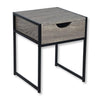 ITY International - Side Table with Drawer, Made of MDF, 15.7" x 19.7" x 15.7", Taupe Gray - - Mounts For Less