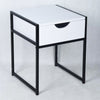 ITY International - Side Table with Drawer, Made of MDF, 15.7" x 19.7" x 15.7", White - - Mounts For Less