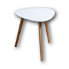 ITY International - Triangular MDF Side Table, 15.7"x15.7"x15.7", White - - Mounts For Less