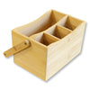 ITY International - Utensil and Napkin Holder, 8" x 5.5" x 4.75", Made of Bamboo - - Mounts For Less