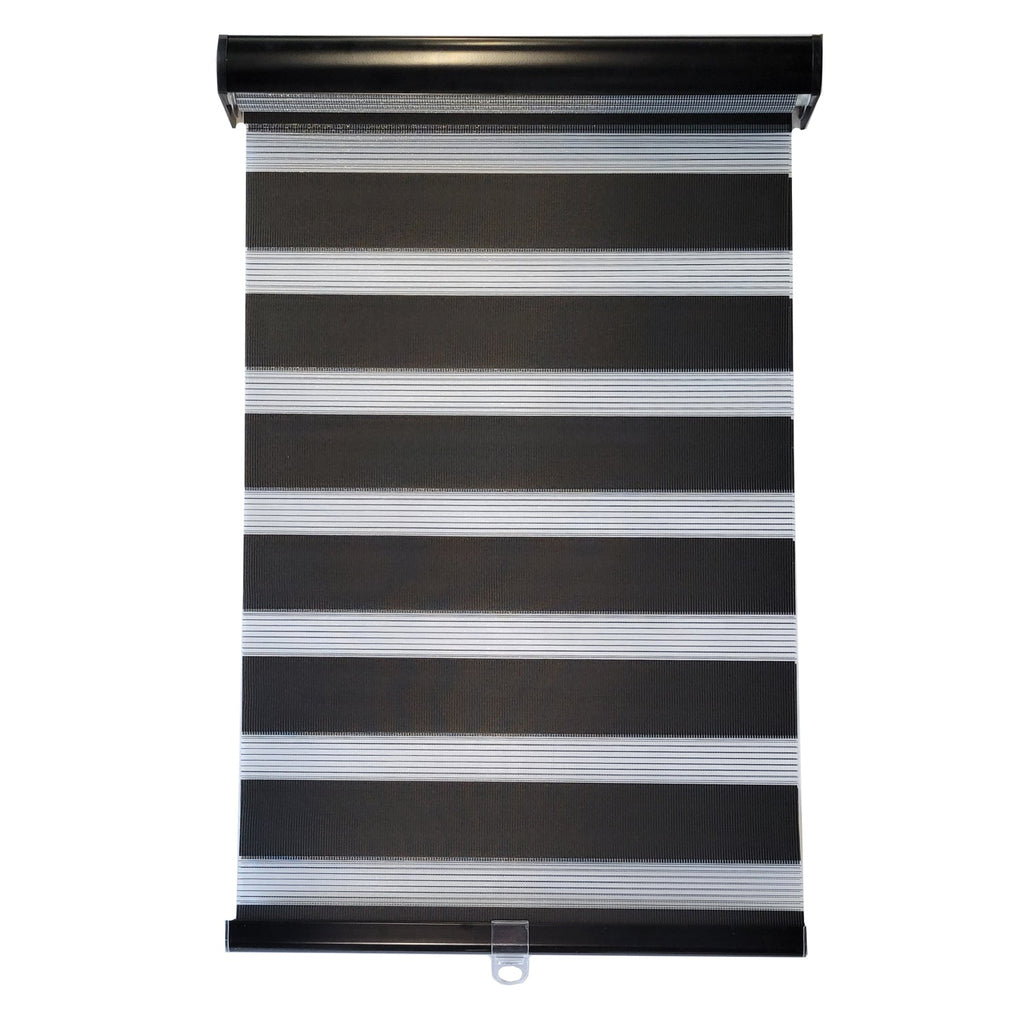 ITY Olivia Stone - 24" X 84" Alternate Blinds Window Shade Cordless Black - - Mounts For Less