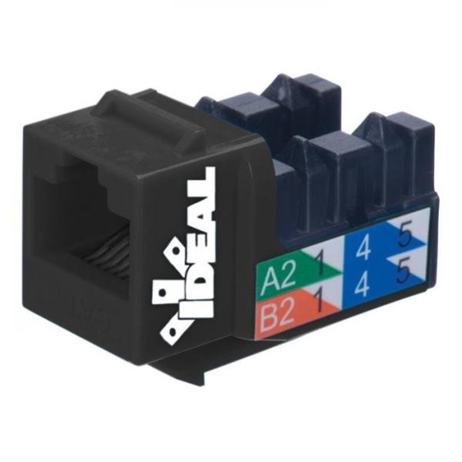 Ideal Industries Cat5e RJ45 110 Type 90 T568A/B Black - - Mounts For Less