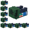 Ideal Industries Cat6 Keystone Jack Green Pack of 10 - - Mounts For Less