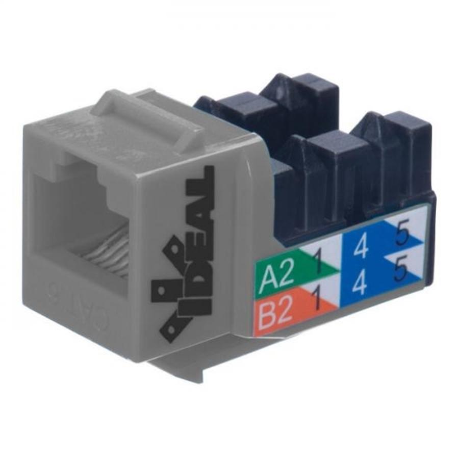 Ideal Industries Cat6 Keystone Jack Grey - - Mounts For Less