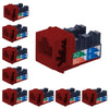 Ideal Industries Cat6 Keystone Jack Red Pack of 10 - - Mounts For Less