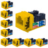 Ideal Industries Cat6 Keystone Jack Yellow Pack of 10 - - Mounts For Less