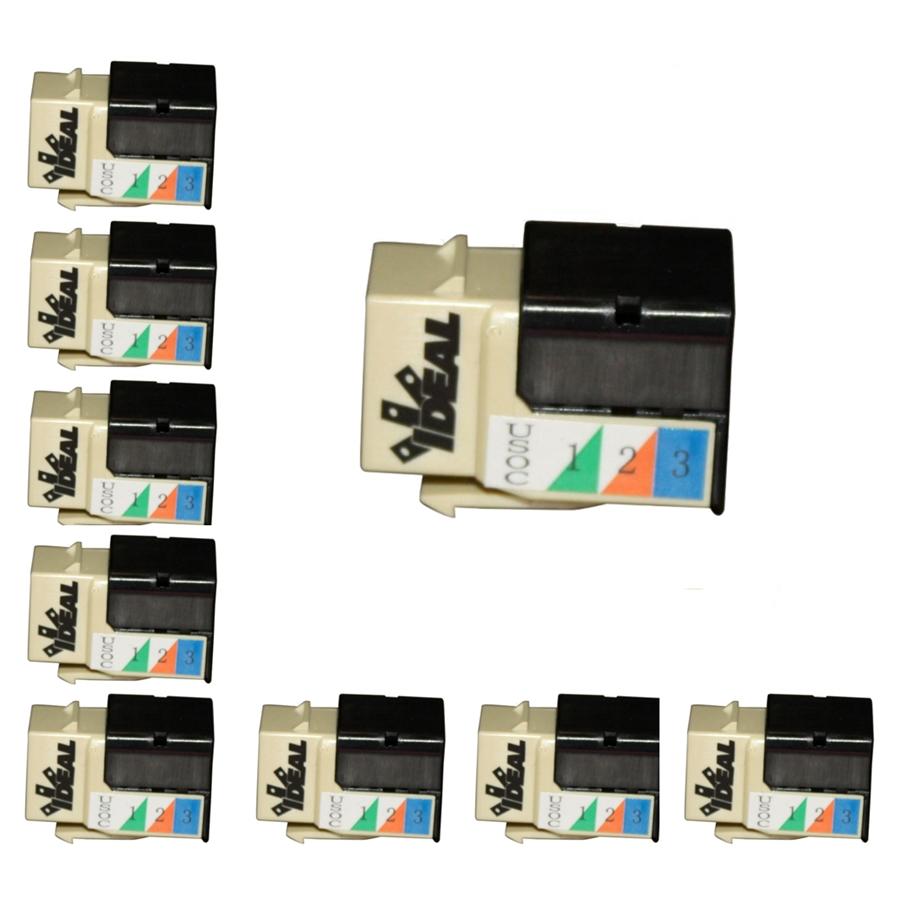 Ideal Industries RJ12 RJ11 110 Type 90 Keystone Jack Pack of 10 - - Mounts For Less