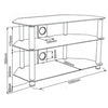 Impressions BM-105 TV Audio-Video Table With 3 Shelves In Tempered Glass - - Mounts For Less