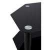 Impressions BM-105 TV Audio-Video Table With 3 Shelves In Tempered Glass - - Mounts For Less