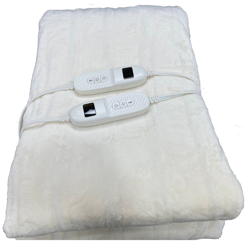 Innovation Confort - Heated Blanket for Double Bed, 84 '' x 90 '', 10 Heat Settings, White - - Mounts For Less